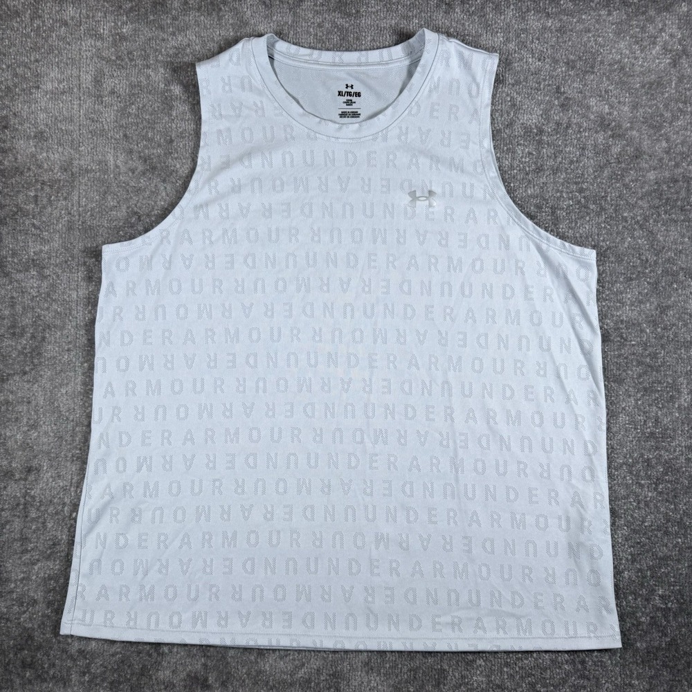 Under Armour Shirt Women's XL Gray UA Tech Wordmark Jacquard Tank